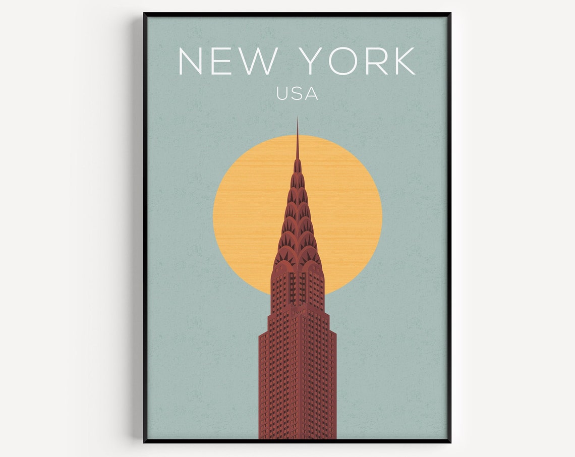 New York Wall Art Art Print New York Print New York Poster New York Travel Poster Wall Art Travel Print New York