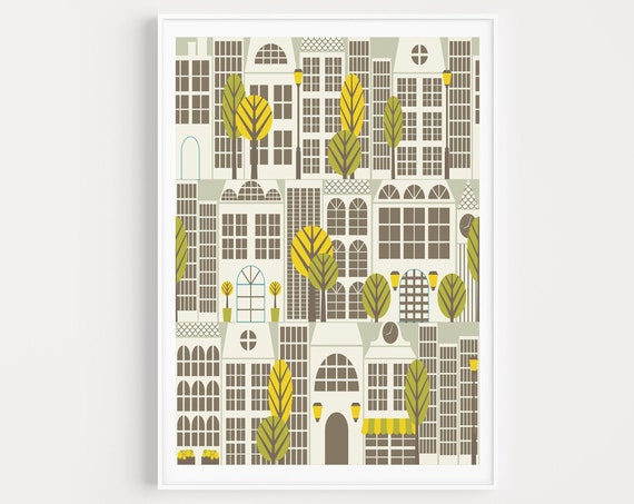 House Print, Neutral Modern Wall Art