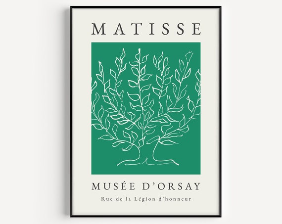 Henri Matisse Tree Print Wall Art Green Wall Art Tree Wall Art Print Matisse Print Tree Wall Art Green Print