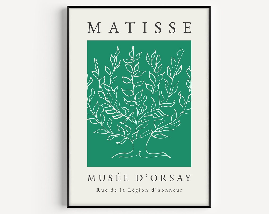 Henri Matisse Tree Print Wall Art Green Wall Art Tree Wall Art Print Matisse Print Tree Wall Art Green Print