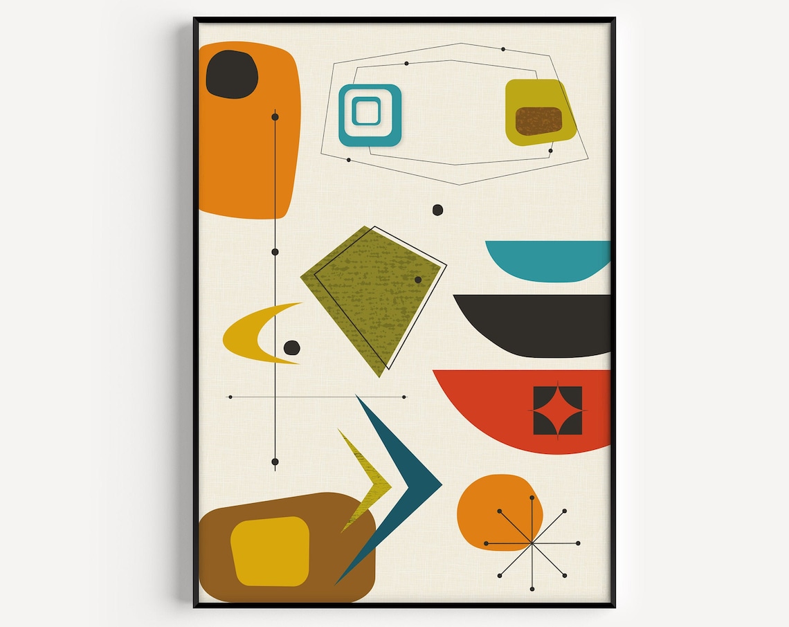 Mid Century Modern Wall Art, Mid-Century Print