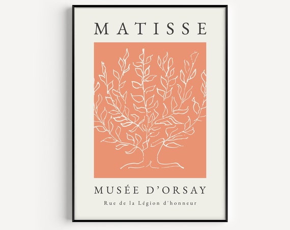 Henri Matisse Tree Print Wall Art Orange Wall Art Tree Wall Art Print Matisse Print Tree Wall Art Orange Print