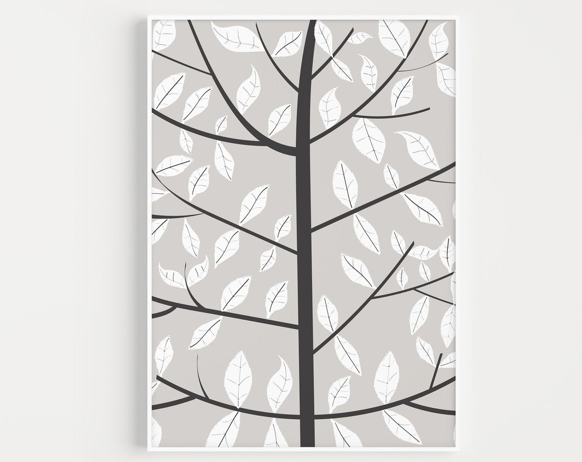 Tree Wall Art Print, Scandinavian Minimalist