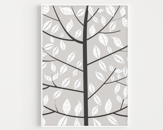 Tree Wall Art Print, Scandinavian Minimalist