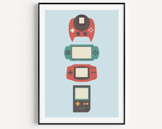 Art Gamer Retro Minimalist Gaming Wall Art Print