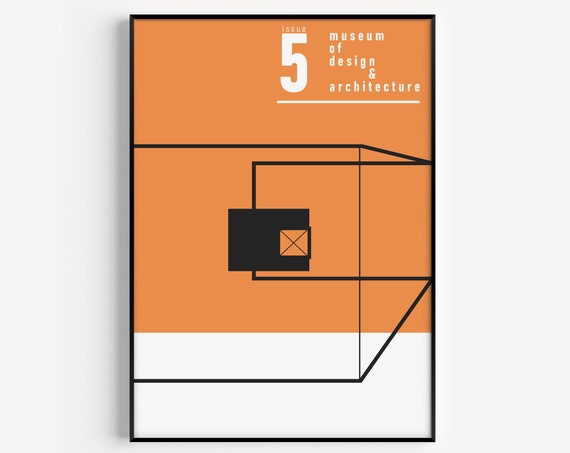 Orange Print Architecture Print Instant Orange Wall Art Wall Art Art Print Wall Art Minimalist Scandinavian Print