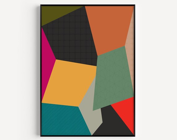 Colourful Print Wall Art Art Print Colourful Poster Wall Art Print Instant Minimalist Print Scandinavian Print