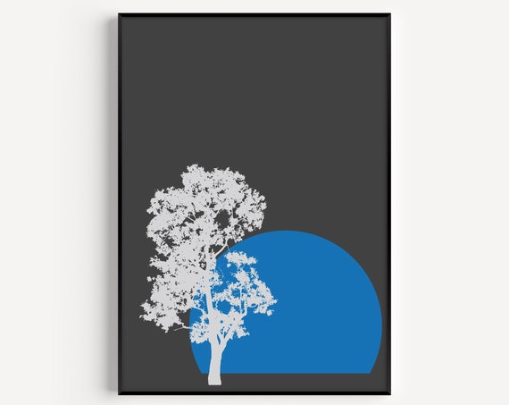 Wall Art Wall Art Print Nordic Scandinavian Print Tree Wall Art Minimalist Print Wall Art Nordic Wall Art Grey