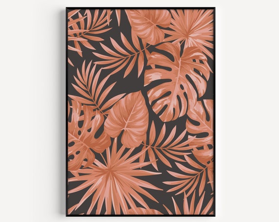 Orange Botanical Art Print, Botanical Wall Art