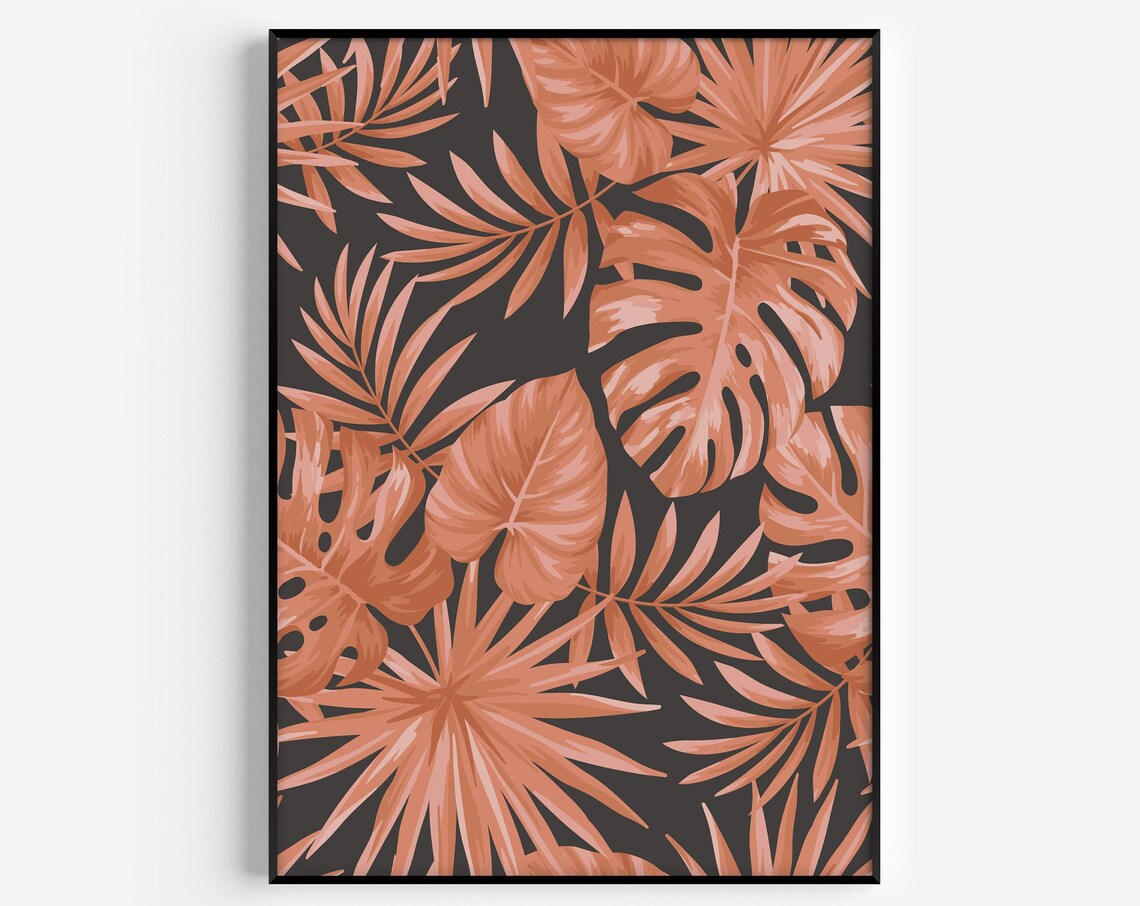 Orange Botanical Art Print, Botanical Wall Art