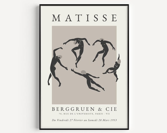 Boho Wall Art Print Matisse Wall Art Prints Henri Matisse Print Neutral Print Dancing Print Instant Matisse Print