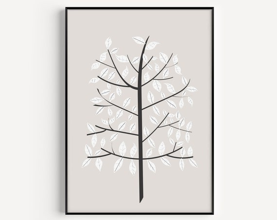 Tree Wall Art Print, Scandinavian Tree Print
