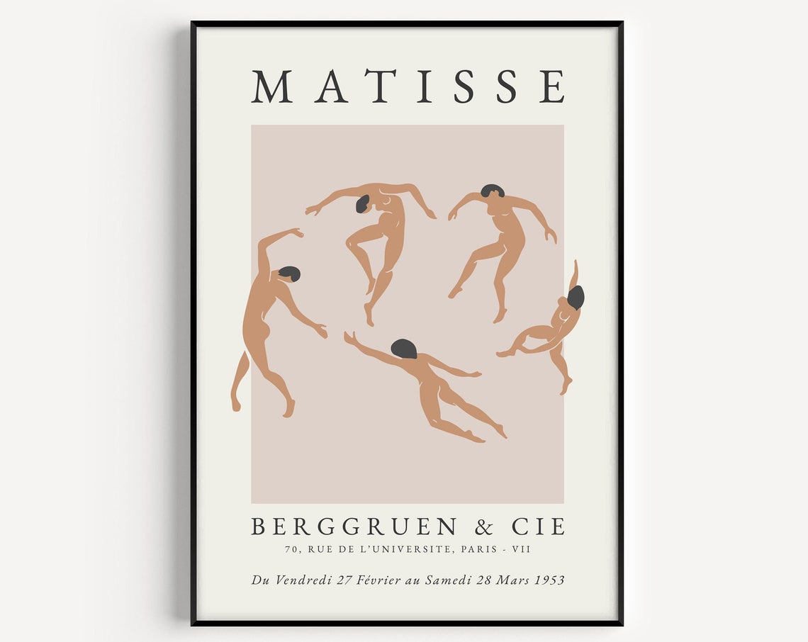 Boho Neutral Print Wall Art Print Matisse Wall Art Prints Henri Matisse Print Dancing Print Instant Matisse Print