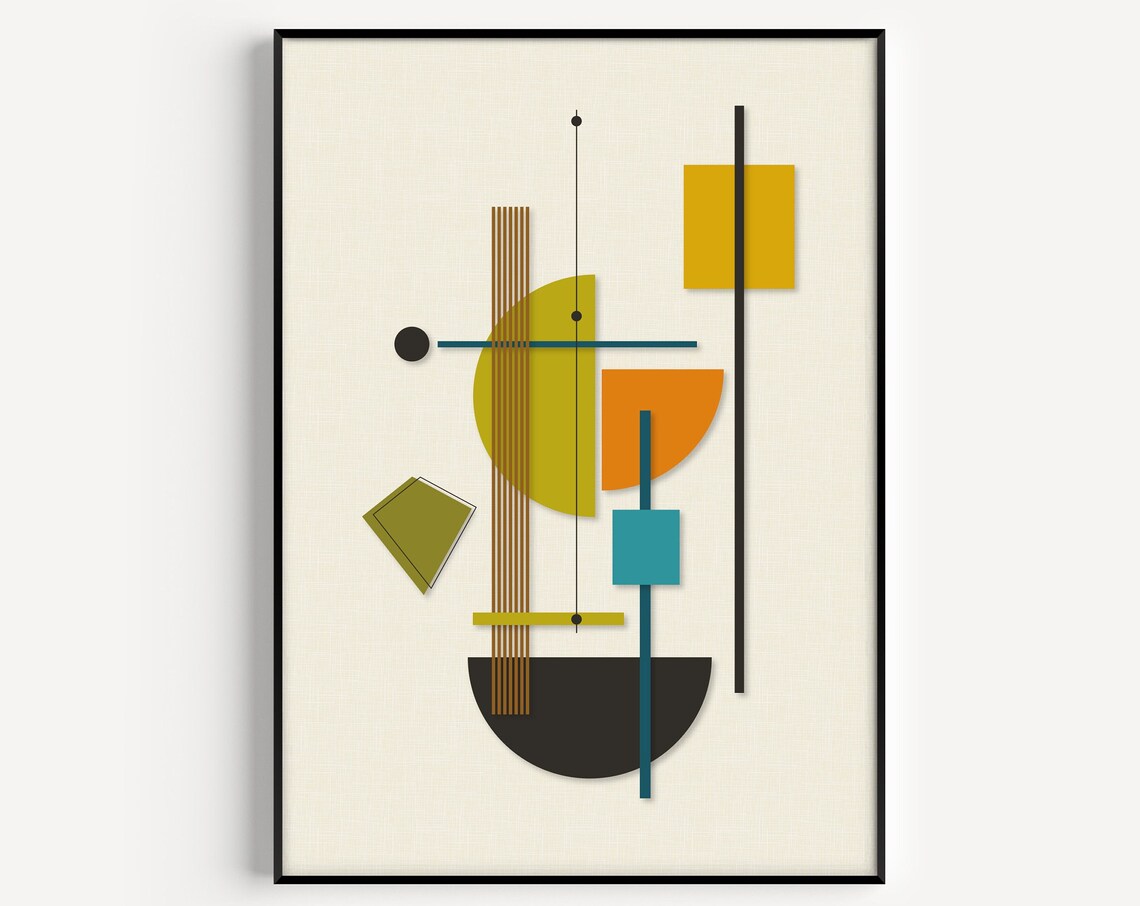 Mid Century Modern Retro Art Print, Mid Century Decor
