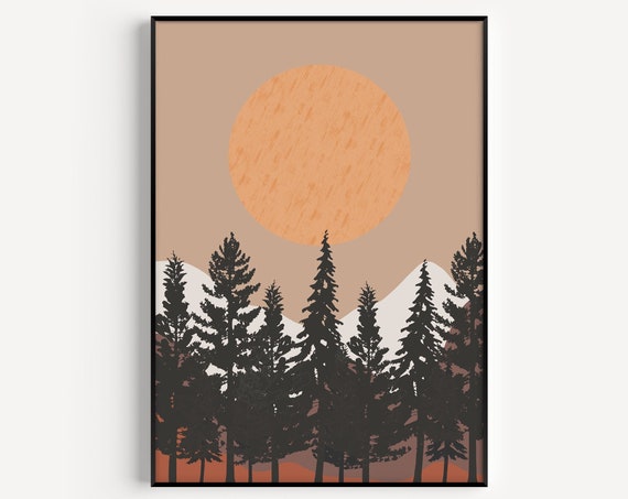 Tree Print Tree Wall Art Tree Wall Art Wall Art Print Wall Art Minimalist Print Scandinavian Print