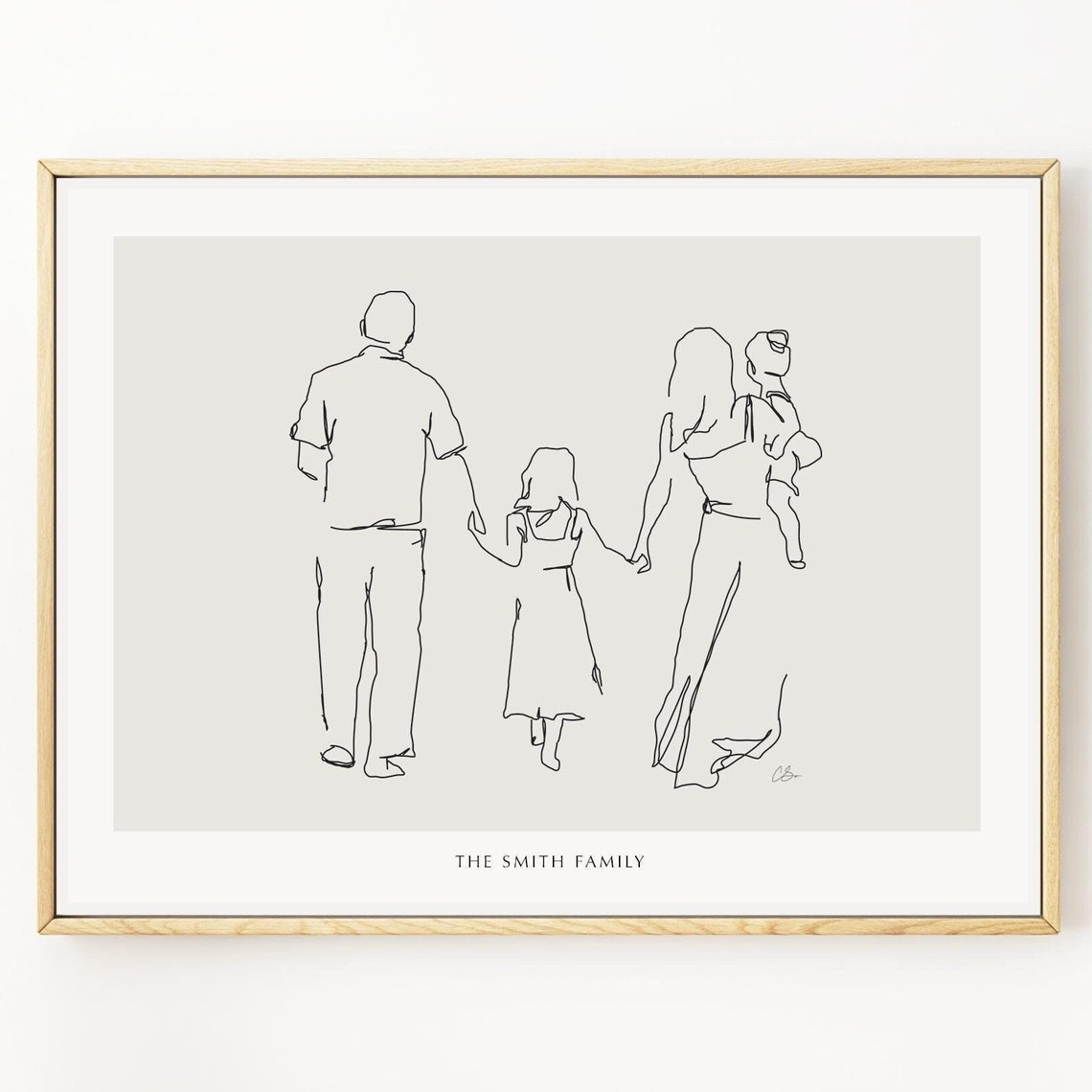 Family Portrait Gift Family Illustration Portrait Family Line Art Family Drawing Gift For Her Custom Art Personalised Gift For Mum Mom