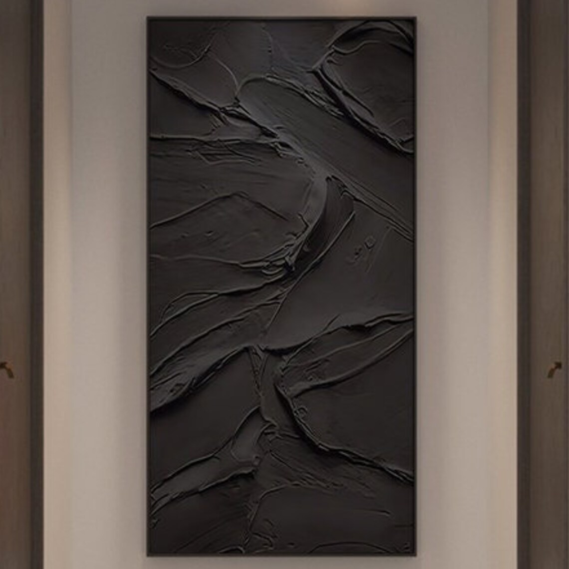 Modern Black Stroke Abstract Acrylic Art Print