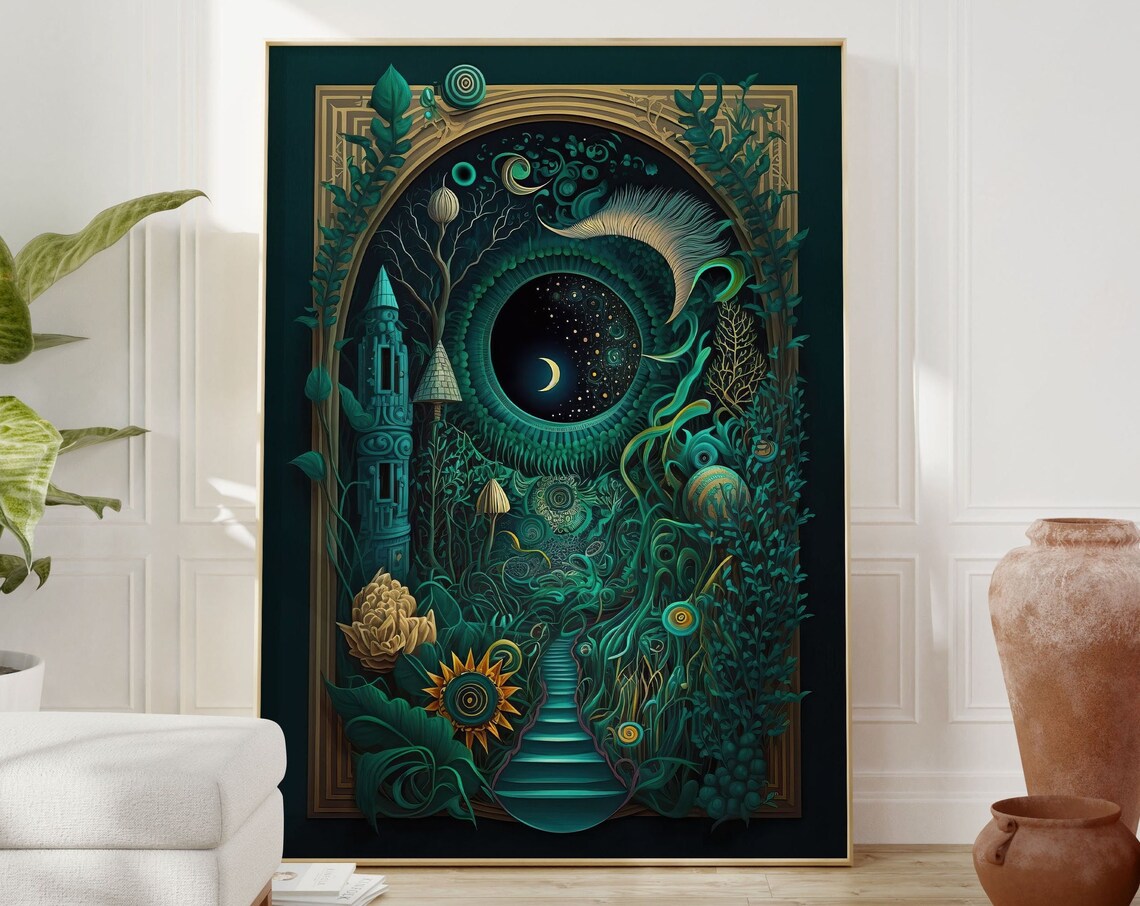 Enchanted Forest Surrealism Portal Art Print - Image 2
