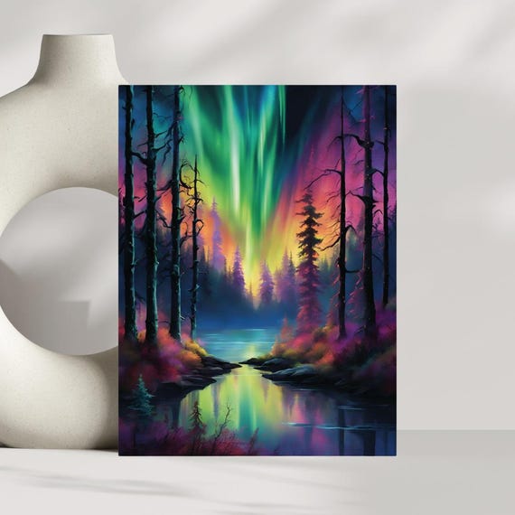 Aurora Borealis Art Print Northern Lights Gicle Poster