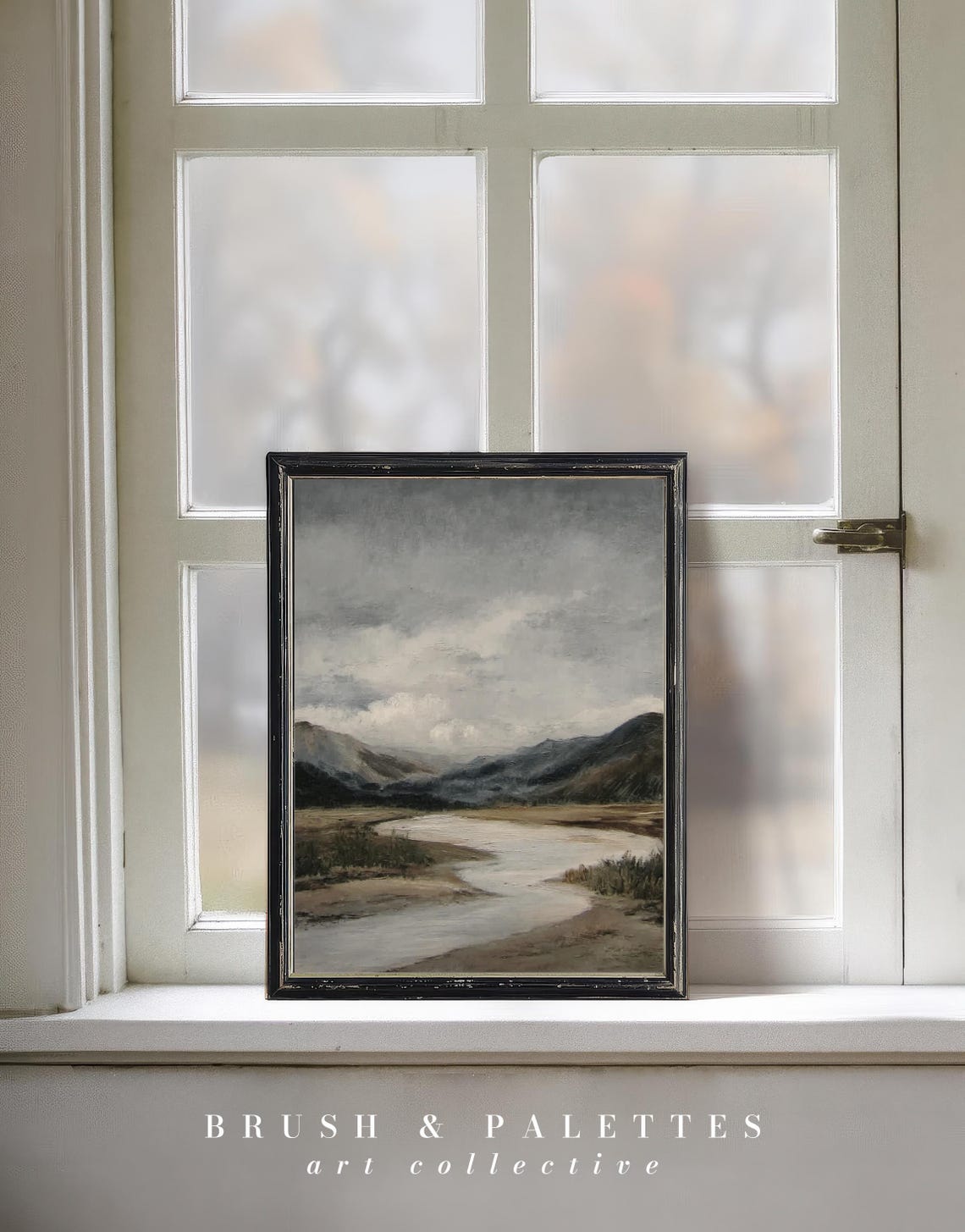 Misty River Valley Print Moody Landscape Wall Decor Neutral Nature Art For Rustic Lodge Or Minimalist Homes - Image 3
