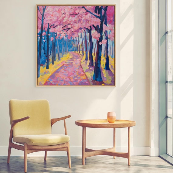 Cuno Amietinspired Cherry Blossom Path Art Vibrant Impressionist Landscape Artwork For Instant Painting