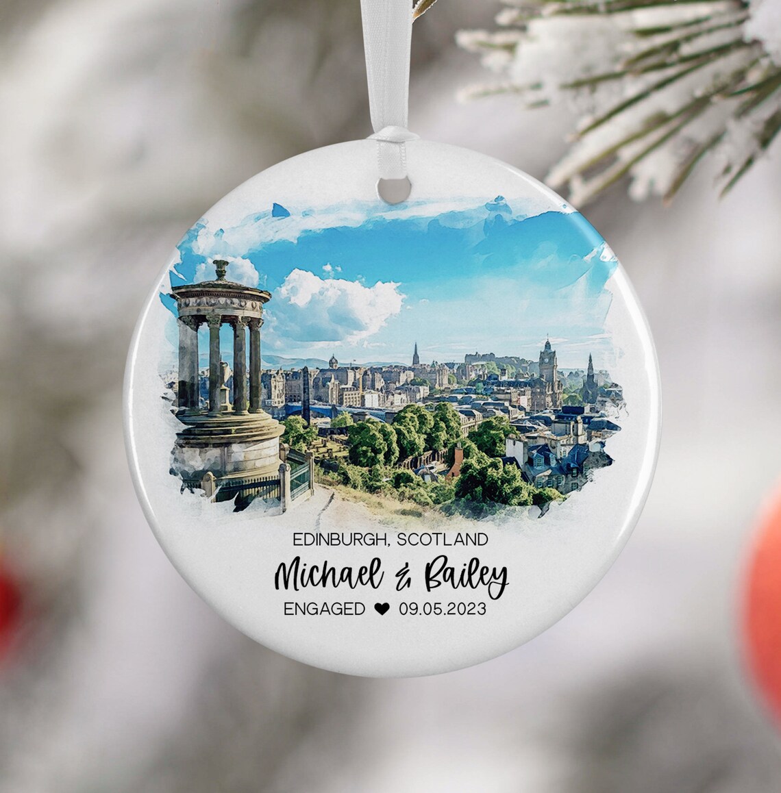 Edinburgh Scotland Watercolor Travel Souvenir Art Print