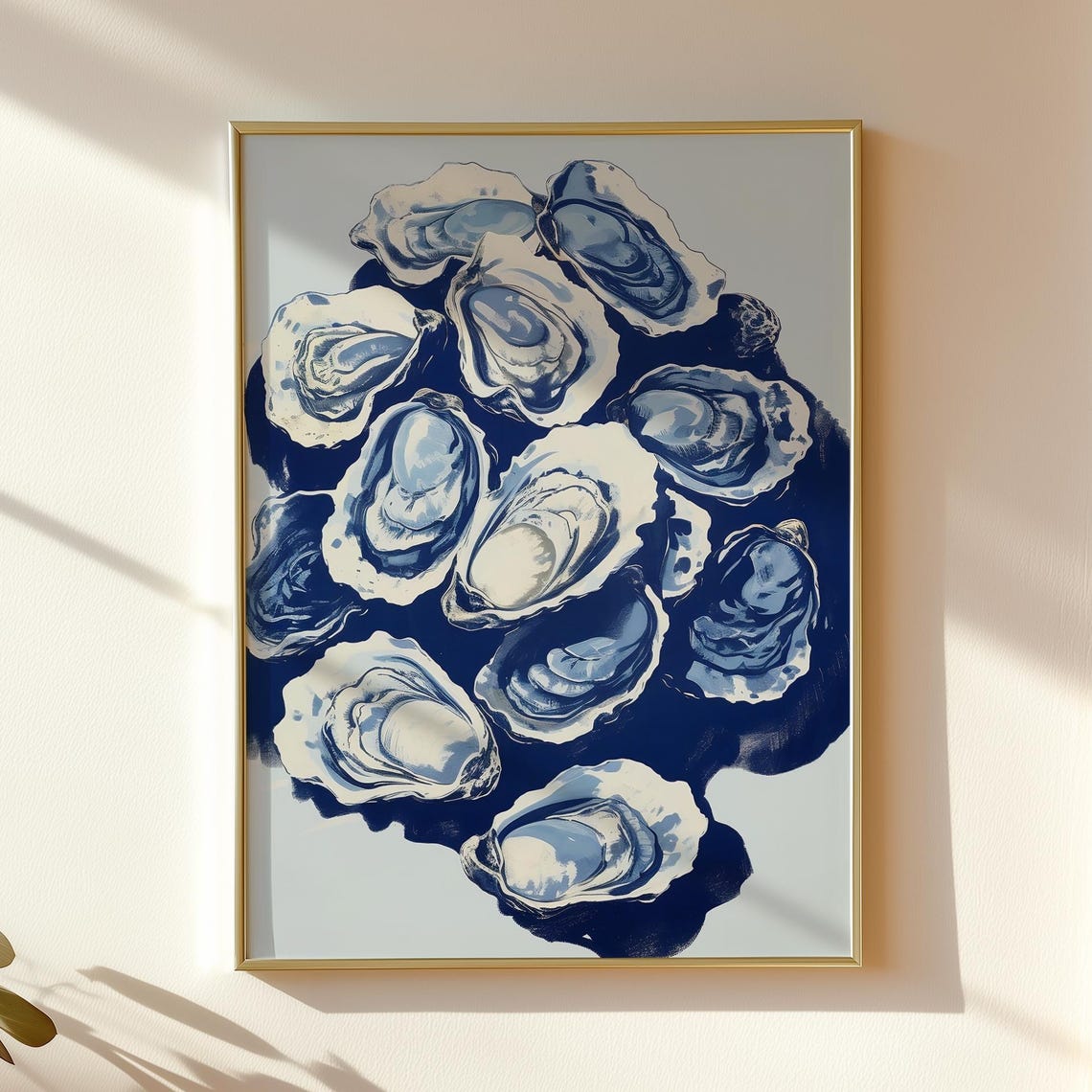 Oyster Kitchen Decor, Coastal Art Print