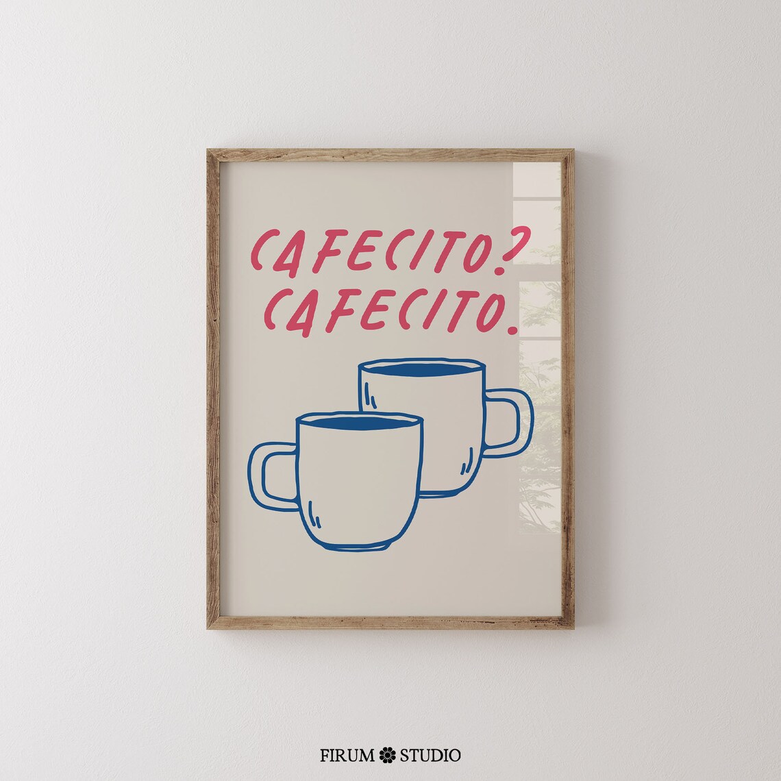 Cafecito Art Print, Modern Spanish Kitchen Decor