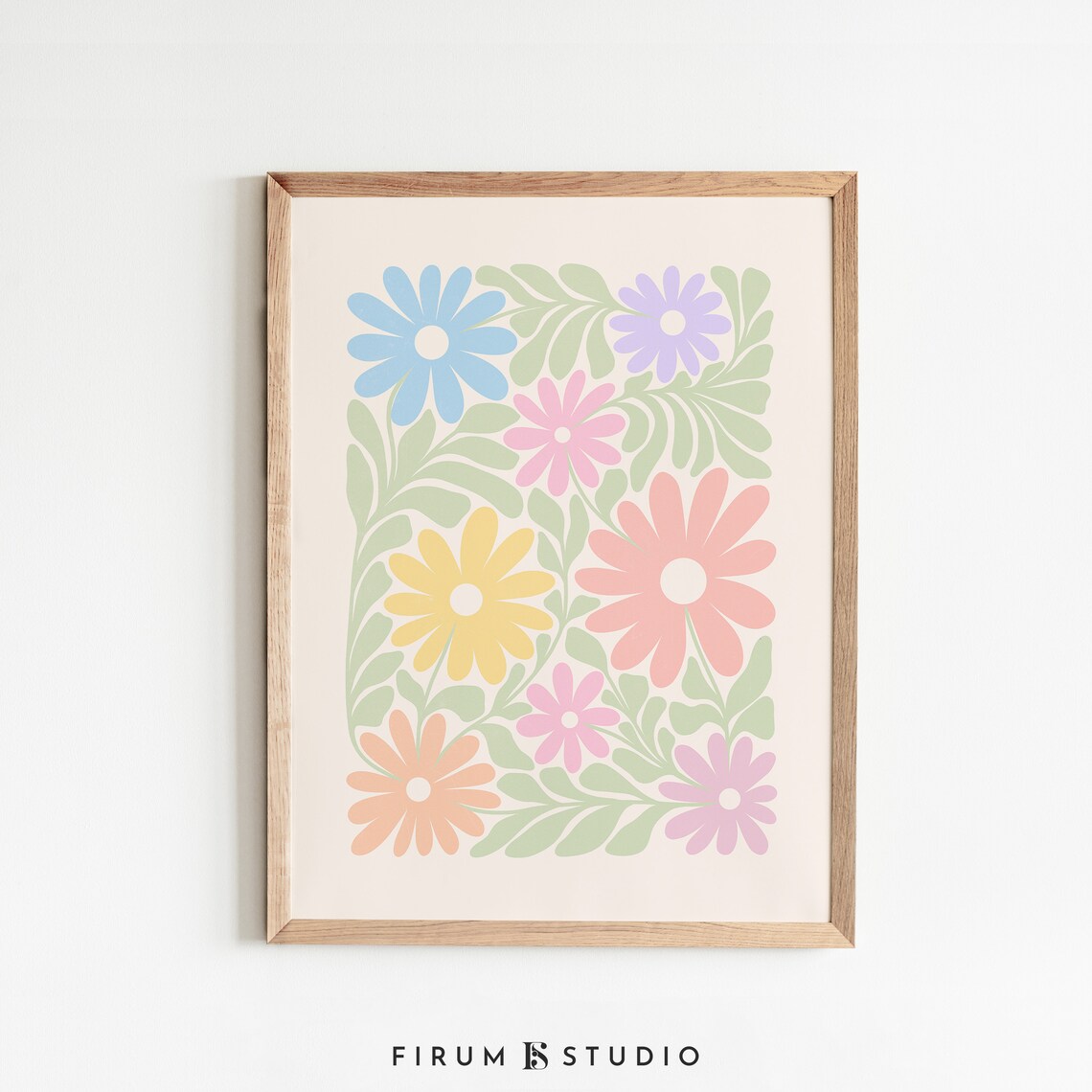 Daisy Flowers Poster, Danish Pastel Nursery Decor - Image 2