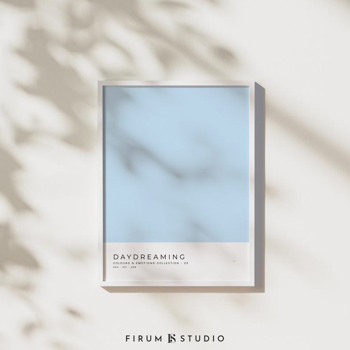 Daydreaming Pastel Blue Color Block Minimalist Danish Decor Poster