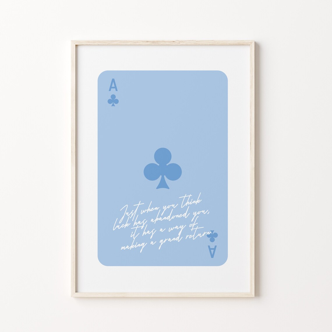 Coastal Cowgirl Lucky Girl Syndrome Ace Card Poster