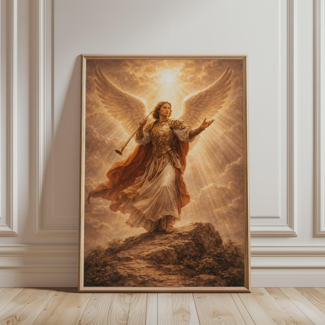 Archangel Gabriel Religious Poster, Catholic Home Decor