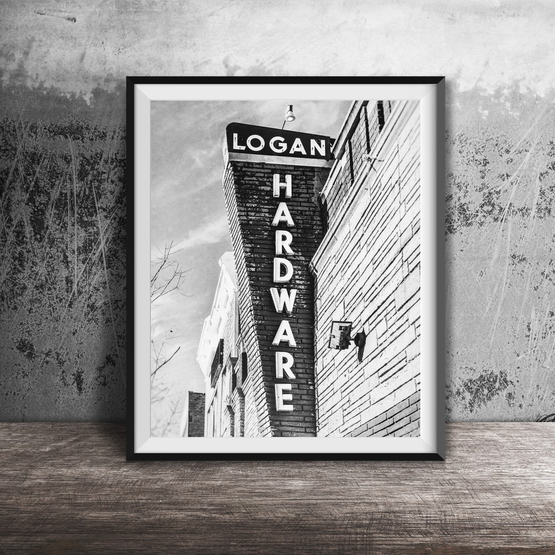 Logan Hardware Vertical Brick Building Sign Logan Square Poster - Image 2