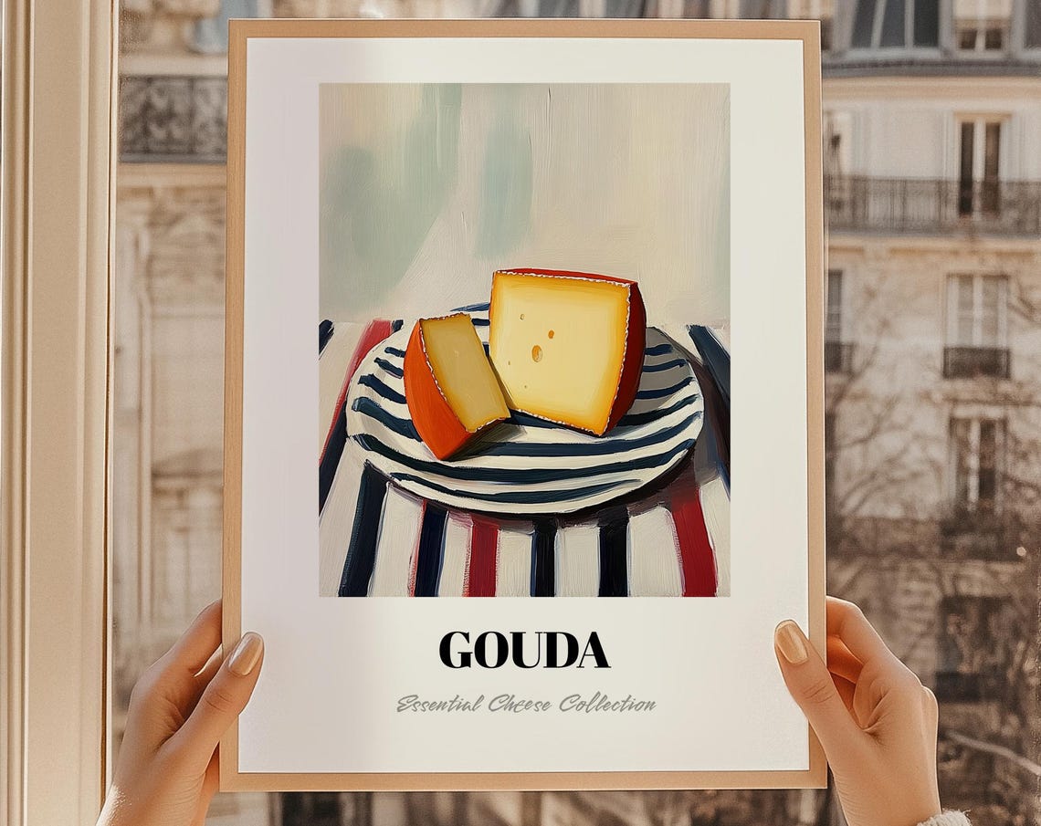 Gouda Wedge Essential Cheese Collection Kitchen Still Life Print
