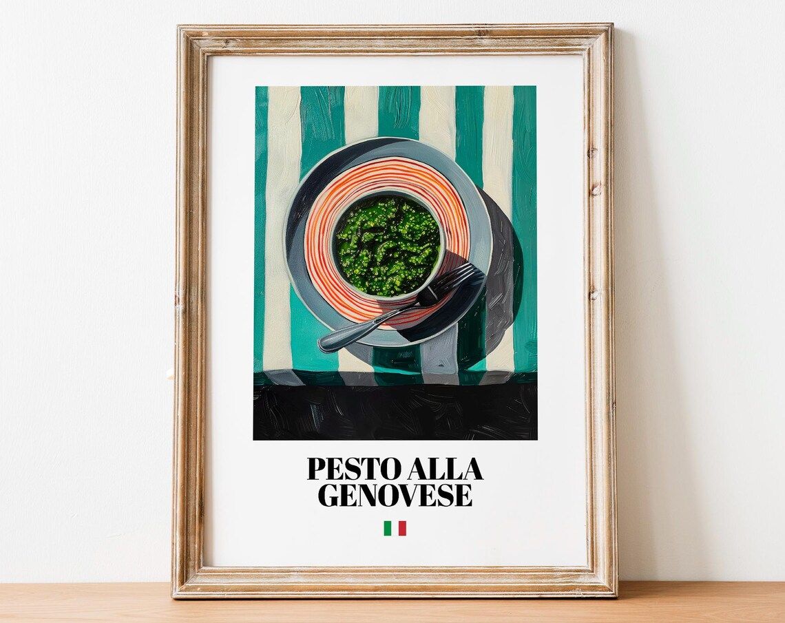 Pesto Alla Genovese Italian Basil Sauce Bowl Still Life Poster