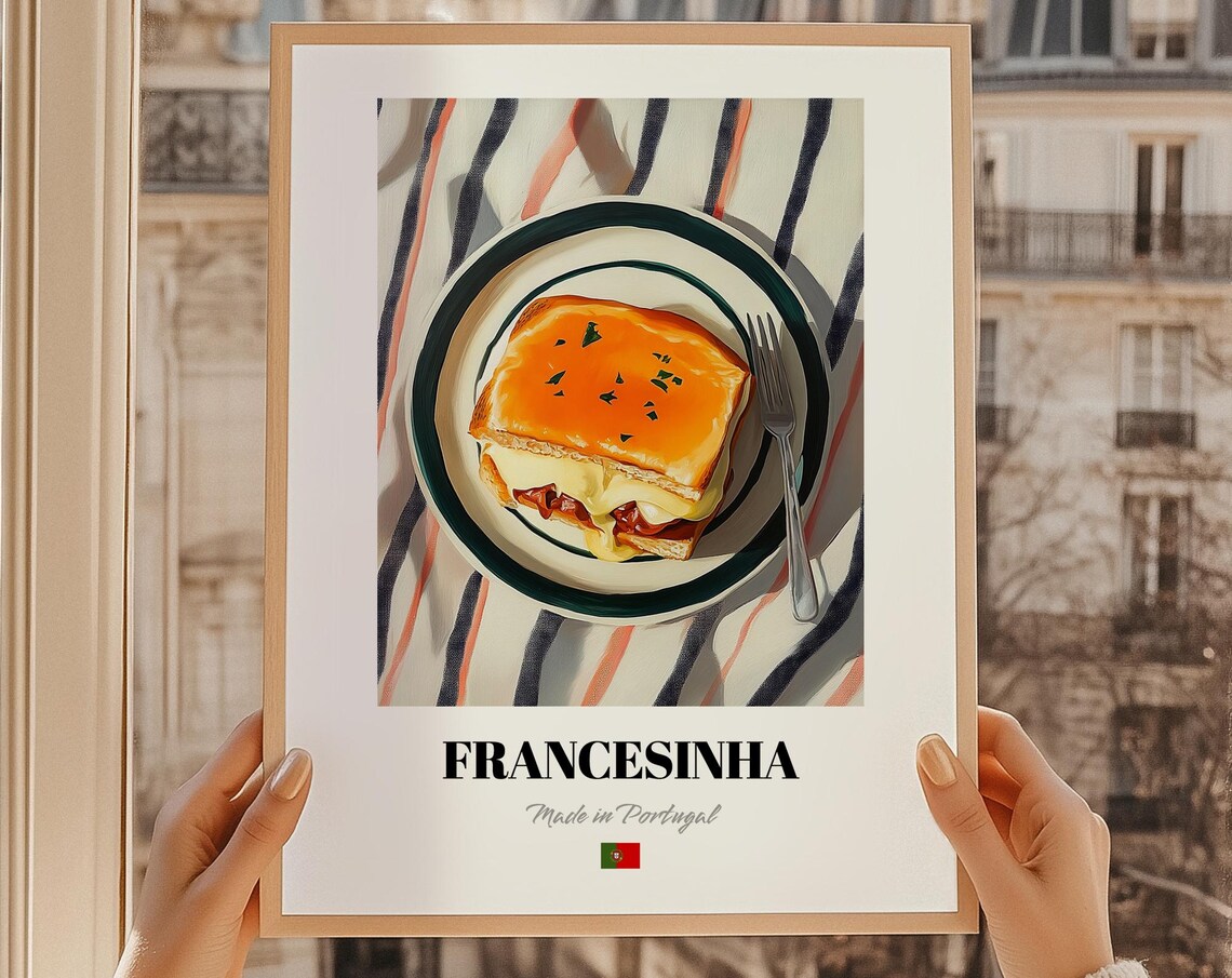 Francesinha Portuguese Food Art Print, Cuisine Poster