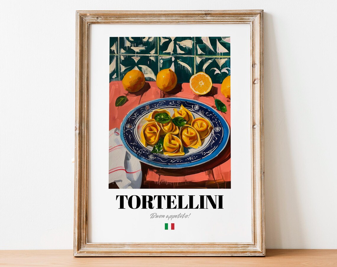 Tortellini Art Print, Italian Pasta Decor