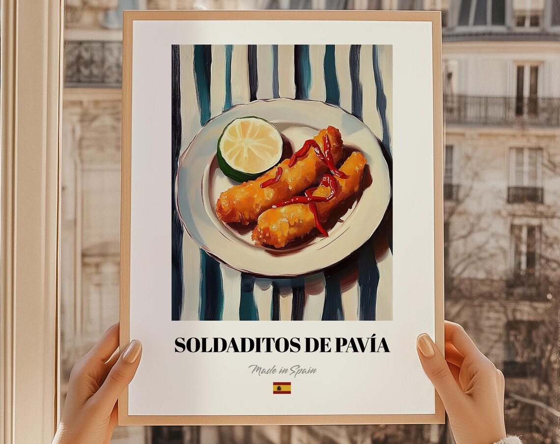 Soldaditos de Pavia Spanish Food Painting Tapas Bar Kitchen Poster
