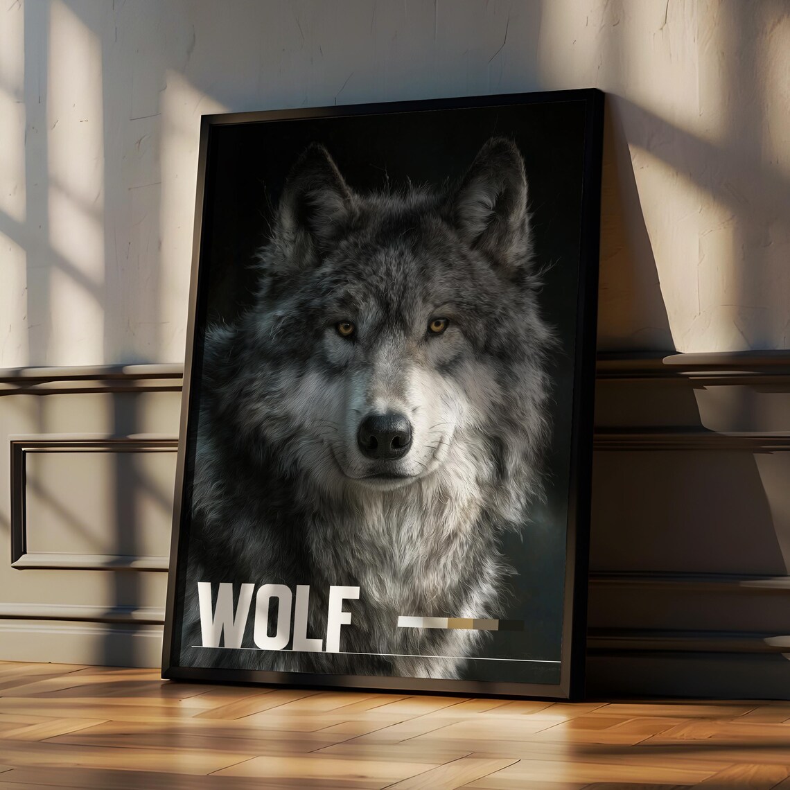 Wolf Framed Poster Majestic Wildlife Wall Art For Nursery Or Kids Room