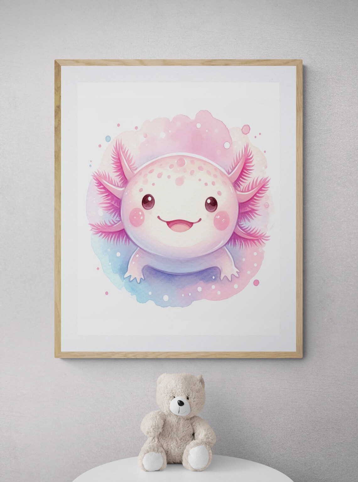 Axolotl Nursery Decor Art Print, Cute Wall Art - Image 4