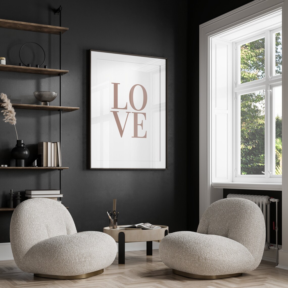 Love Love Minimalist Art Print, Wedding Gift - Image 4