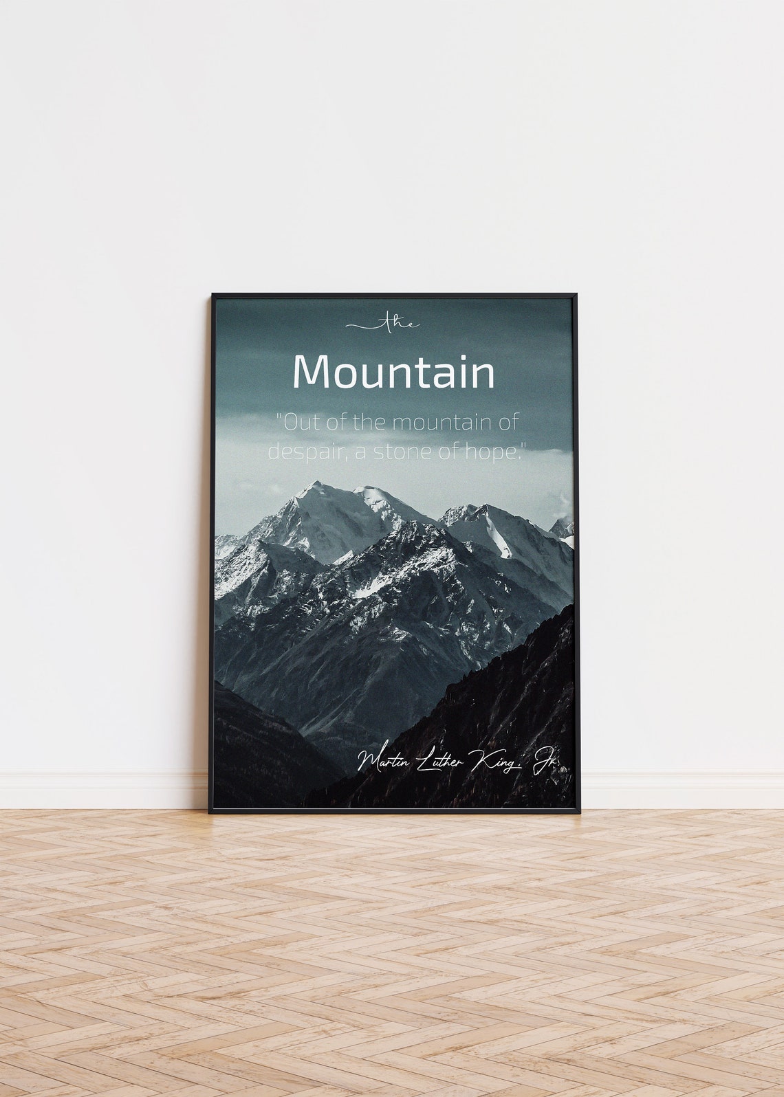 Martin Luther King Mountain Hope Quote Inspirational Art Poster