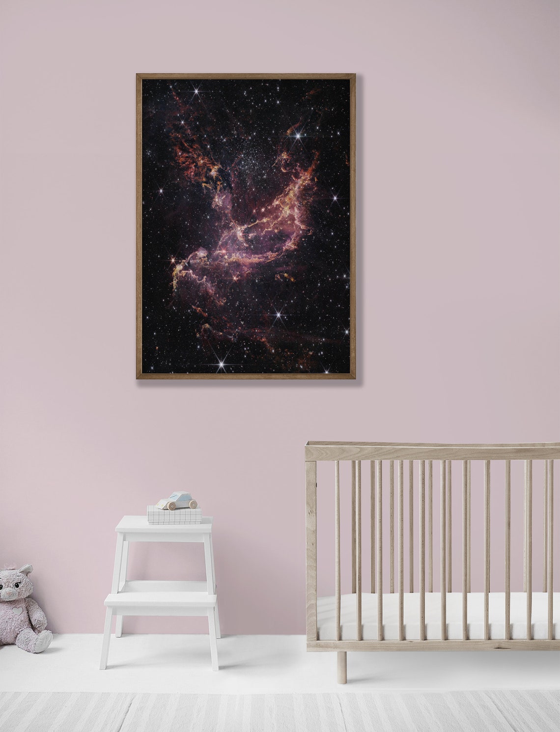 NGC 346 Star Cluster Cosmic Butterfly Nebula Deep Space Photo Poster