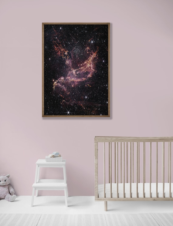 NGC 346 Star Cluster Cosmic Butterfly Nebula Deep Space Photo Poster