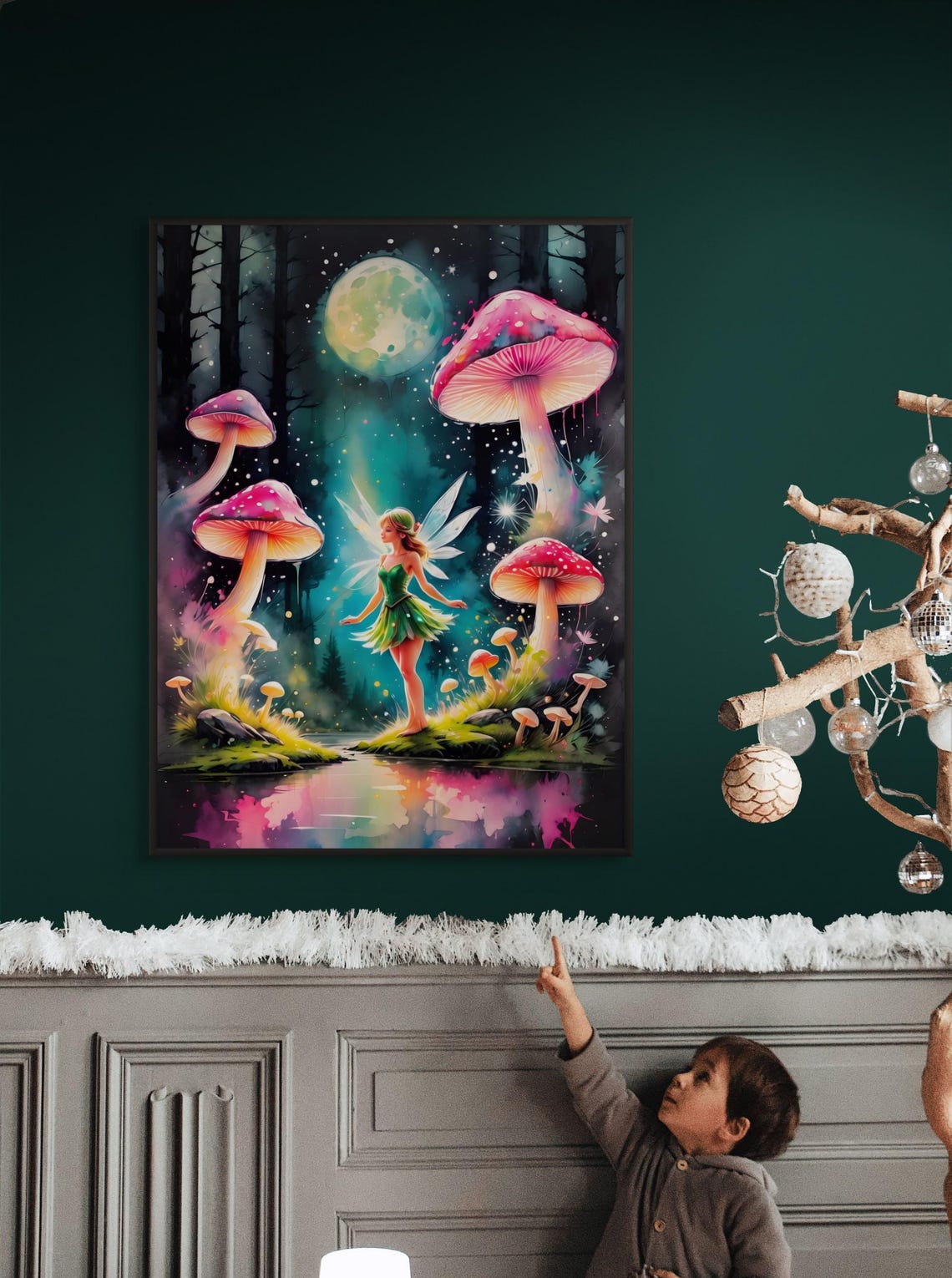 Magical Fairy Wall Art Fantasy Print Instant Poster For Kids Nursery Moonlit Decor