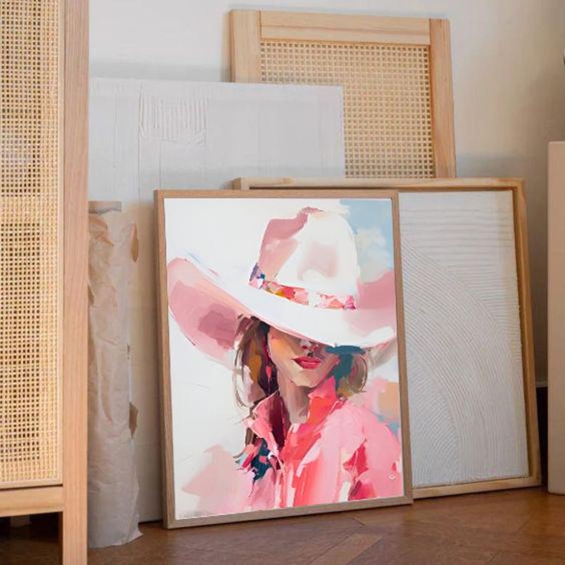 Vintage Cowgirl Painting Print Painting Cowgirl Cover Vintage Wall Art Coastal Cow Girl Print - Image 4