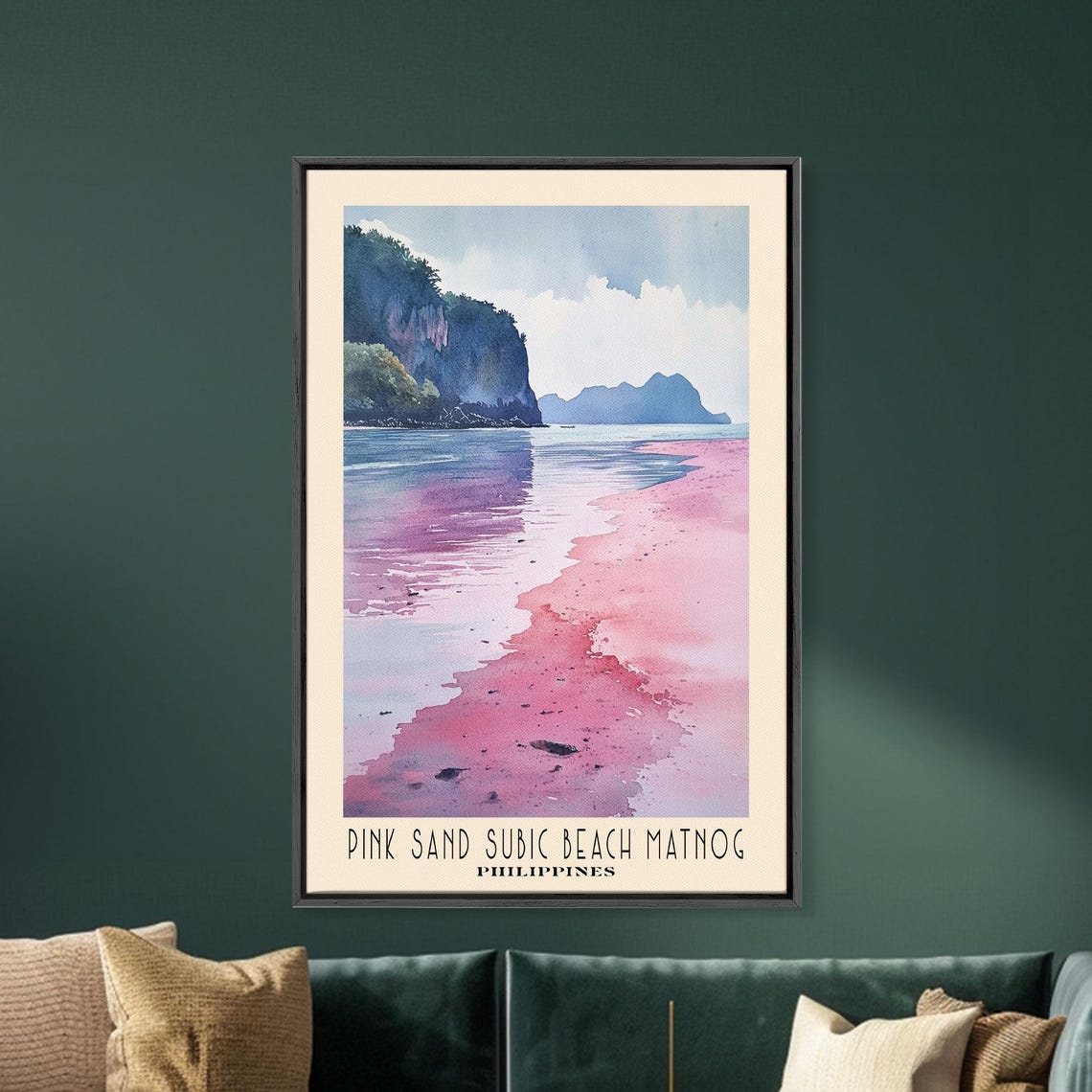 Pink Sand Subic Beach Matnog Philippines Rose Shore Cliff View Poster - Image 5