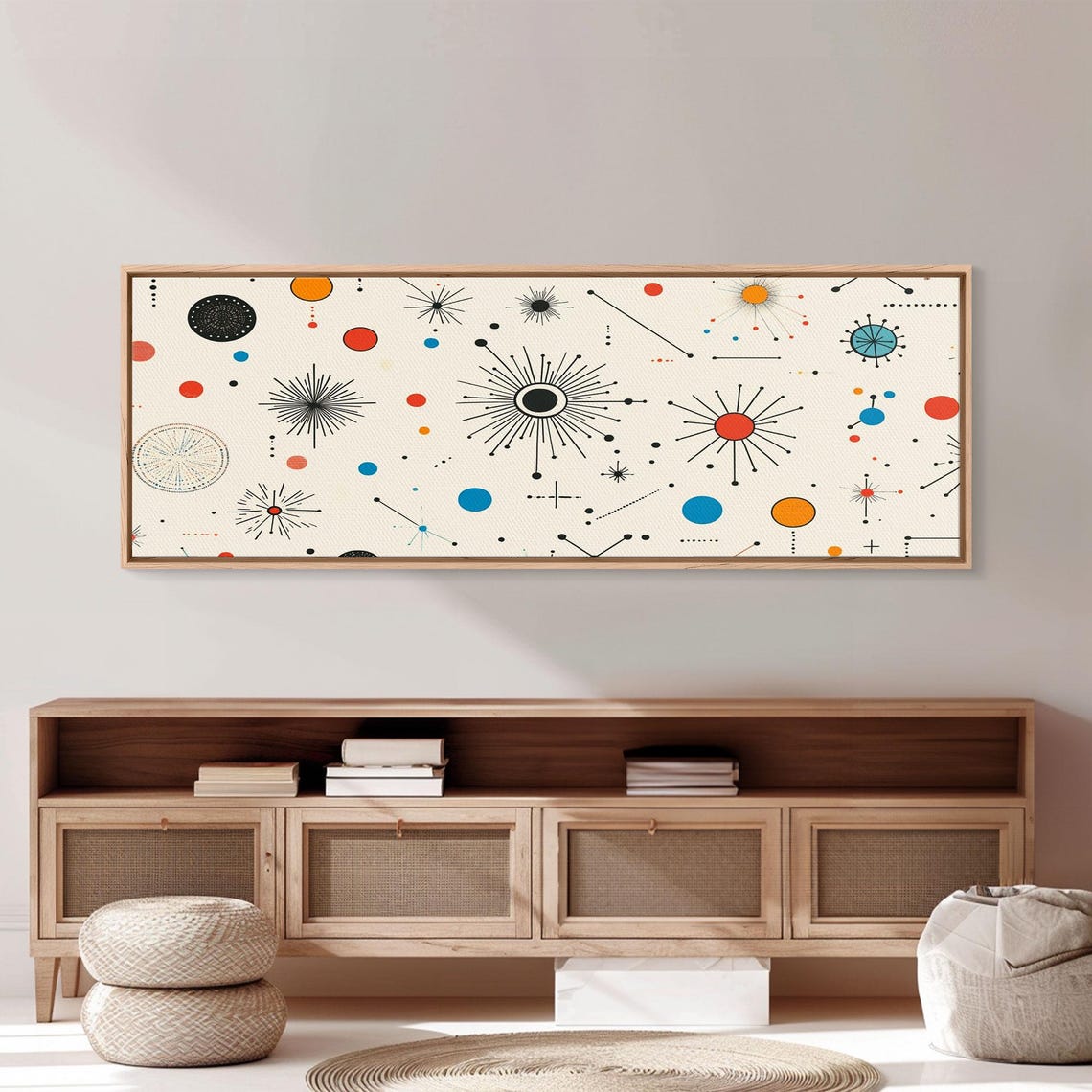 Retro Star Pattern Wall Art Print Print Trendy Art Eclectic Kitsch Decor Midcentury Modern Decor Cute Art For Kids Room - Image 4