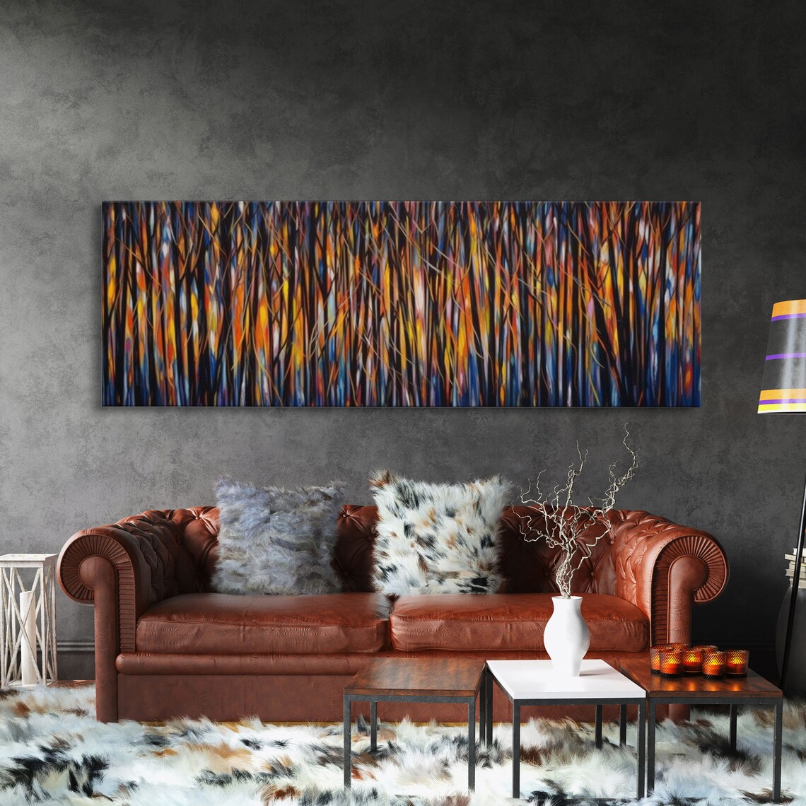 Abstract Forest Colorful Art Print, Tree Wall Decor - Image 3