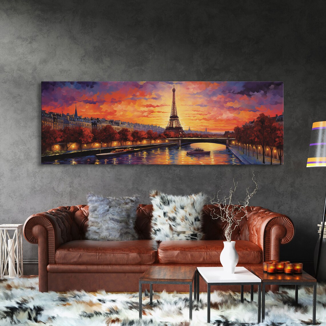 Van Gogh-Inspired Eiffel Tower Art Print, Paris - Image 3